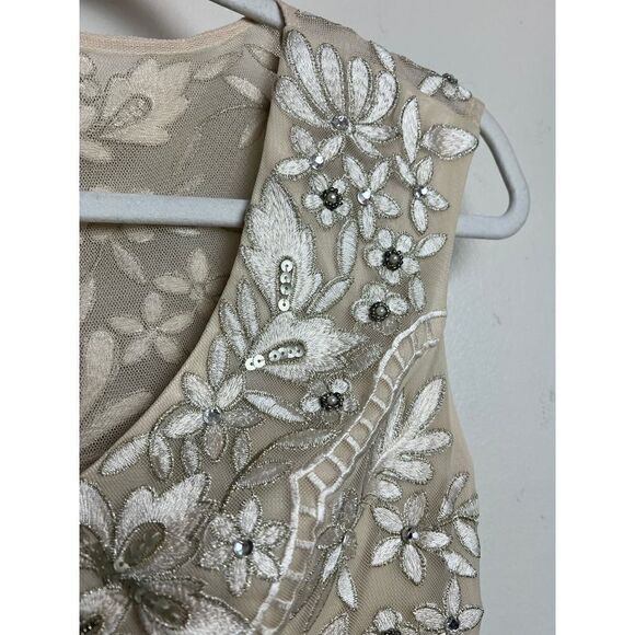 Sue Wong Nocturne Beaded Embroidered Cocktail Dress Sz. 4 - Picture 9 of 13